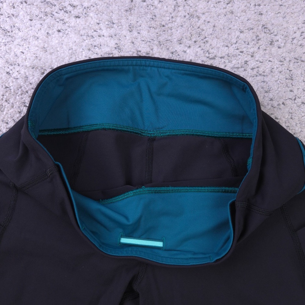 Lululemon Leggings Womens Size 6 Running Tight Stuff II Black Teal Training GUC - Picture 7 of 10